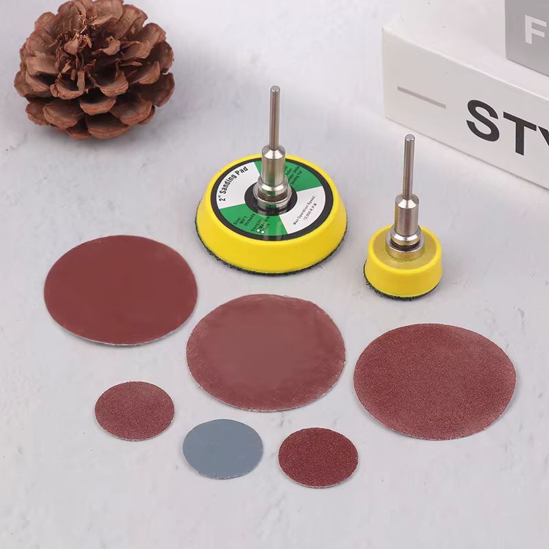 60/100 pièces ensemble avec plaque de support comprend 100-2000 papiers de verre grain 1/2 pouces disques de ponçage Kit de tampons pour perceuse meuleuse outils rotatifs