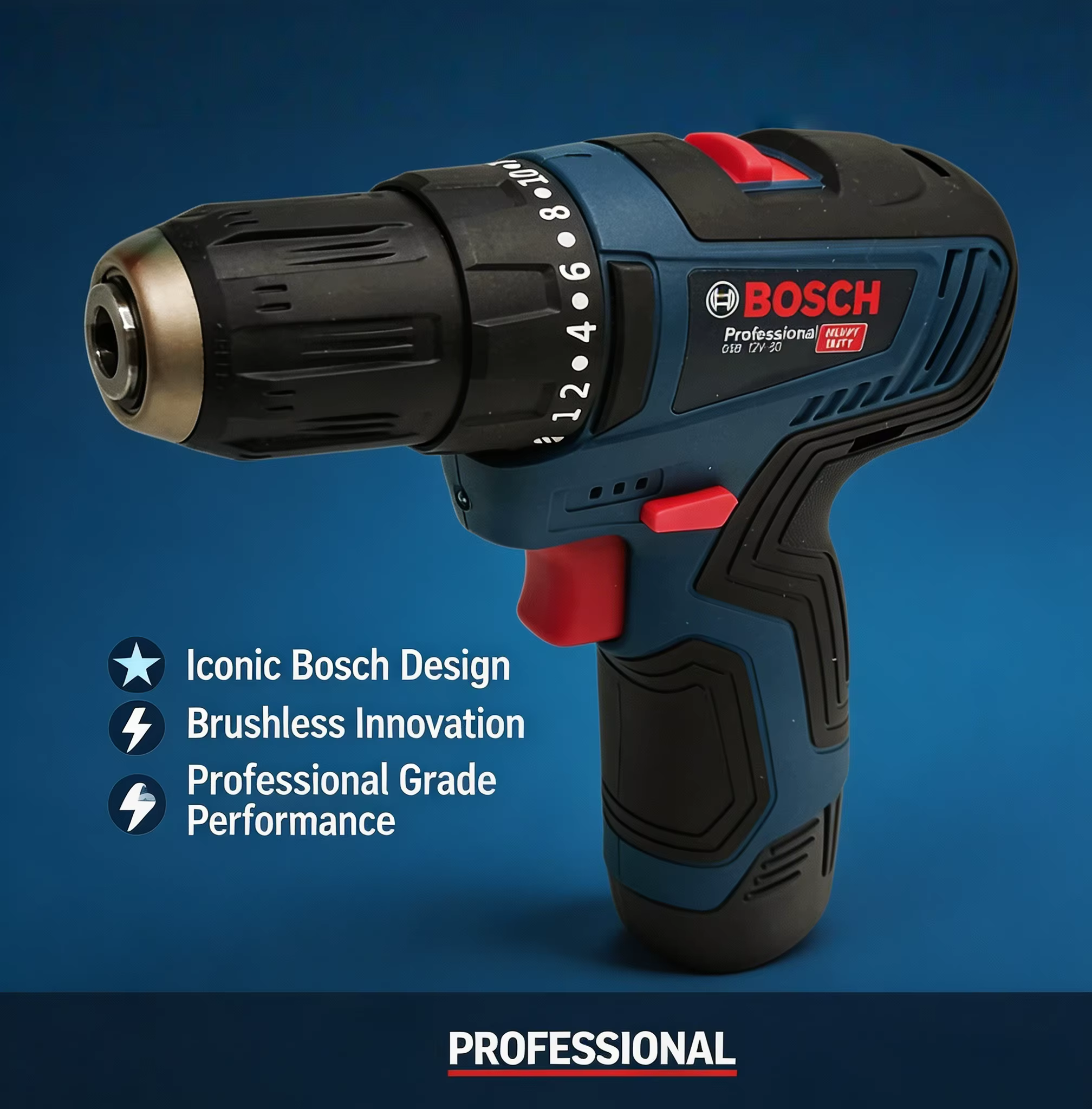 Perceuse électrique professionnelle Bosch-GSB-12-V30