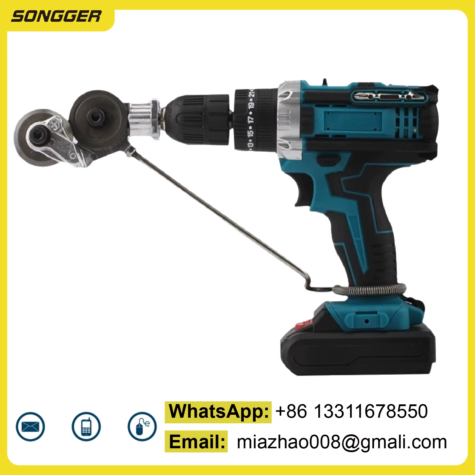 Coupe Tôle Métallique pour Perceuse Tête Rotative 360 Outil de Découpe Électrique Robuste sans Bavures pour Feuilles Métalliques