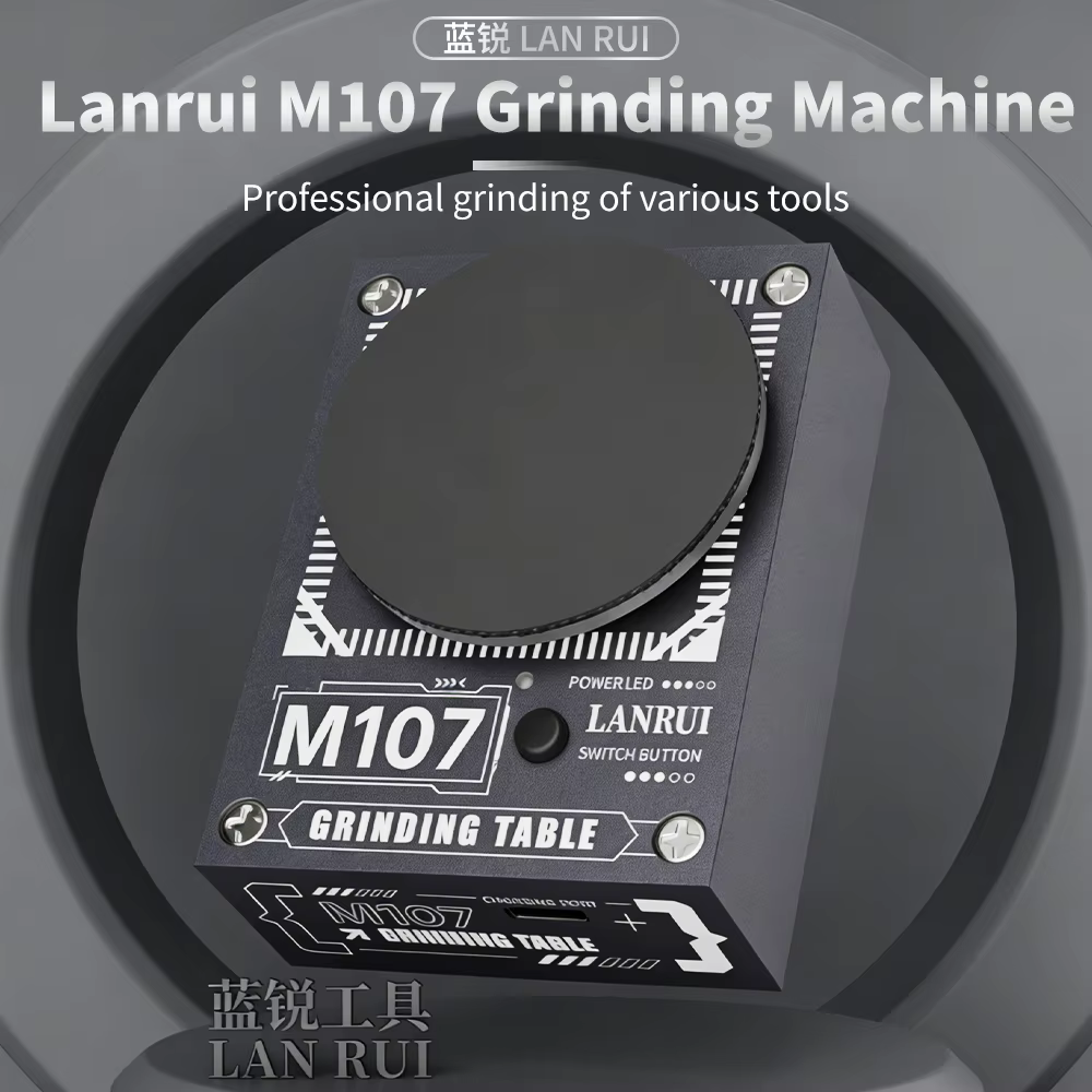 LANRUI M107 Meuleuse multifonction à 6 vitesses avec 4 disques abrasifs interchangeables pour le polissage et la réparation des pinces et des pliers