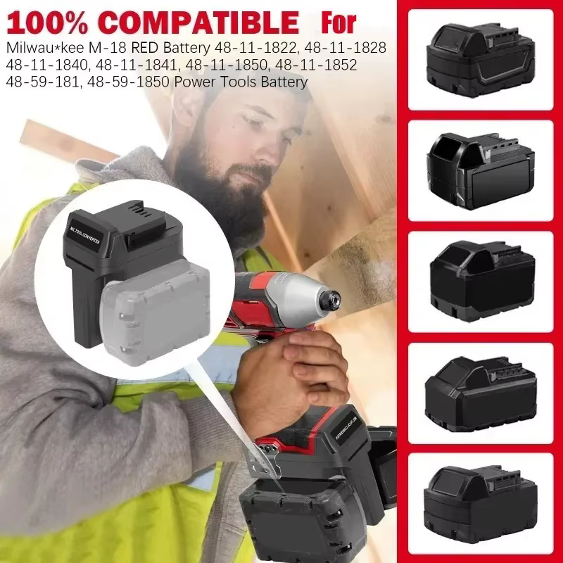 Adaptateur de batterie pour outils Milwaukee 18V MIL18MIL 2 en 1