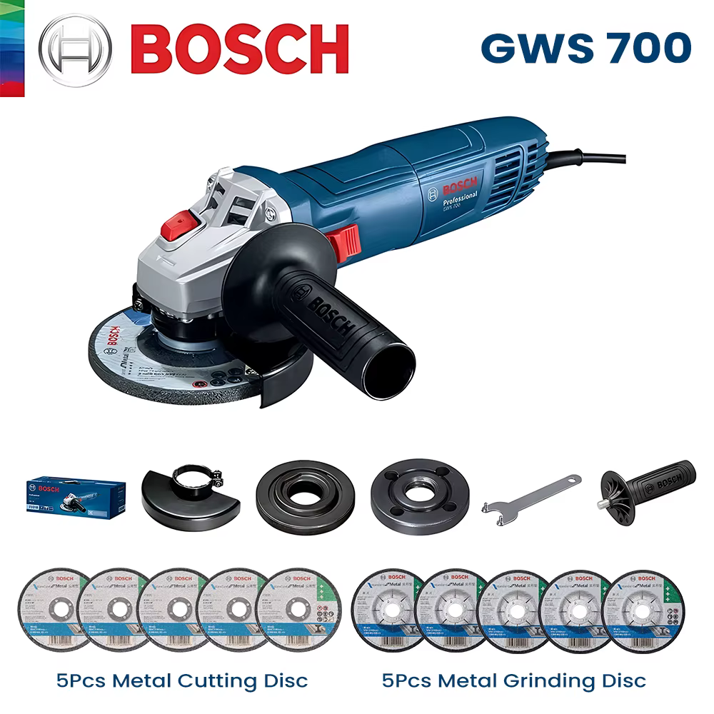Bosch GWS700 meuleuse d'angle électrique 12000 tr/min rectifieuse portative multifonctionnelle pour le polissage des métaux outils électriques de coupe