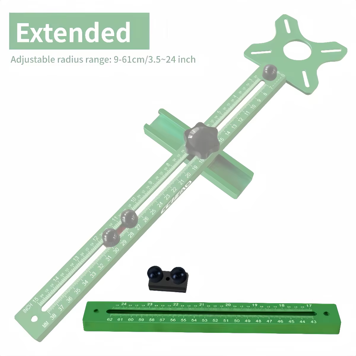 Kit de guides de coupe circulaire réglables pour défonceuse à bois