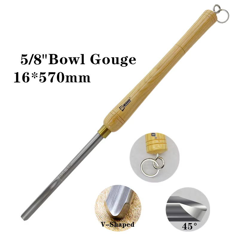 UCDO 16mm outils de tournage du bois broche Gouge HSS V en forme de flûte
