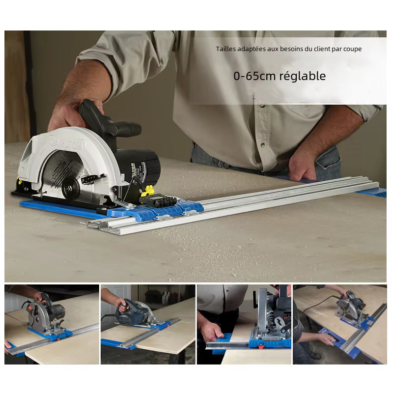 Rail de guidage de scie multifonctionnel