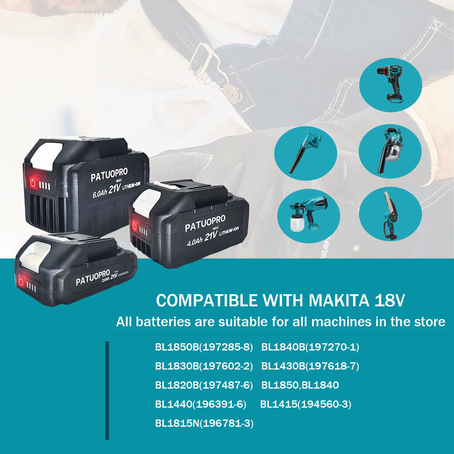 Batterie au lithium aste sans fil Makita