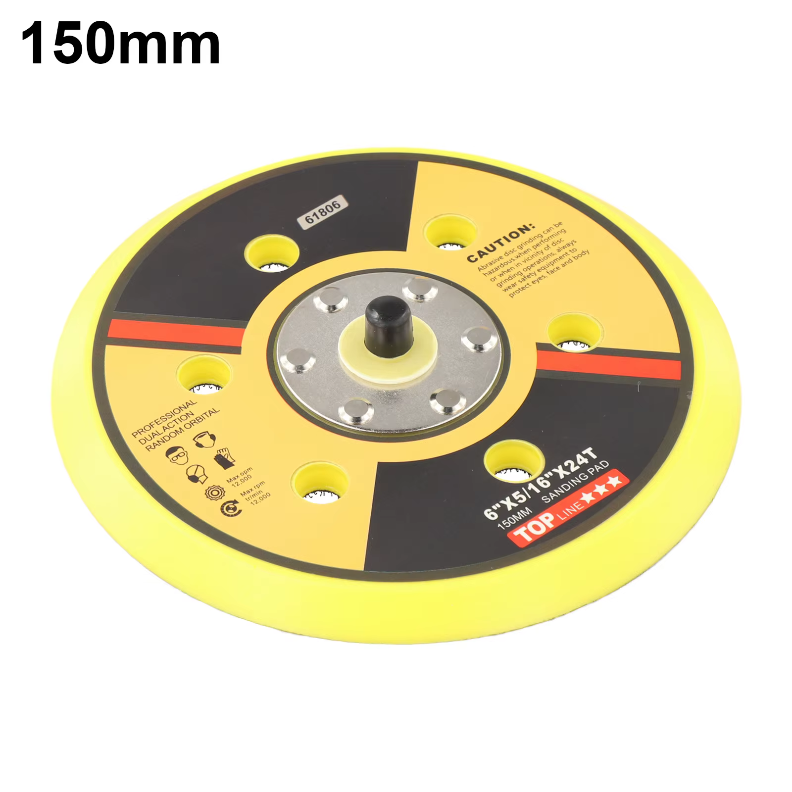 Plaque de support de 6 pouces pour disque de ponçage et polissage