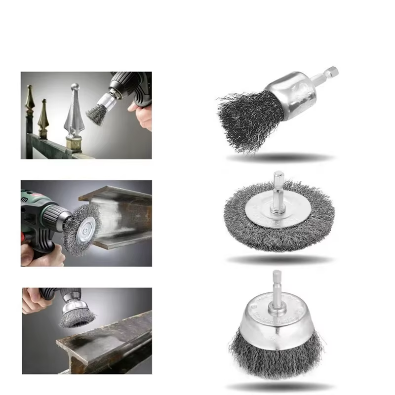 Brosse métallique pour perceuse BSEVB-10 pièces
