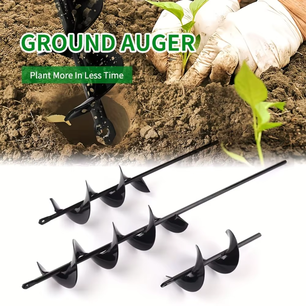 Foret hélicoïdal pour plantation, foret spiralé pour le jardinage, pour perceuse à entraînement hexagonal, pour puits de poteaux et creusement de jardinières