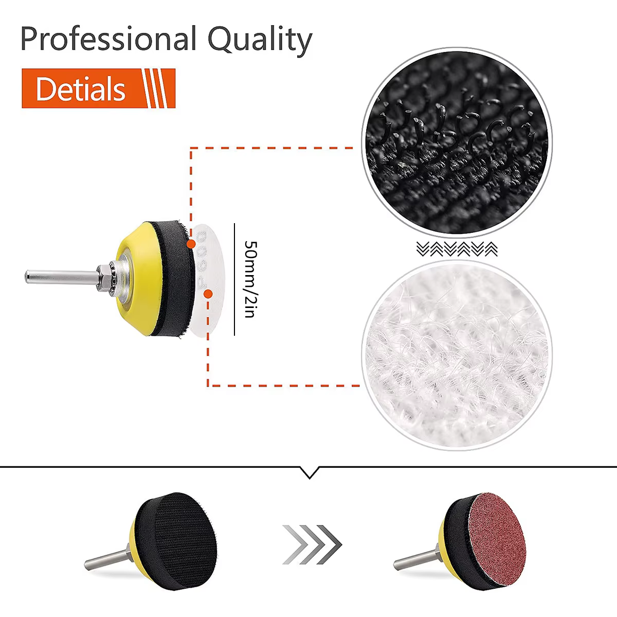240 pièces 2 pouces 50mm disques de ponçage tampons ensemble 80-3000 grain abrasif tampon de polissage Kit pour Dremel outil rotatif papiers de verre accessoires