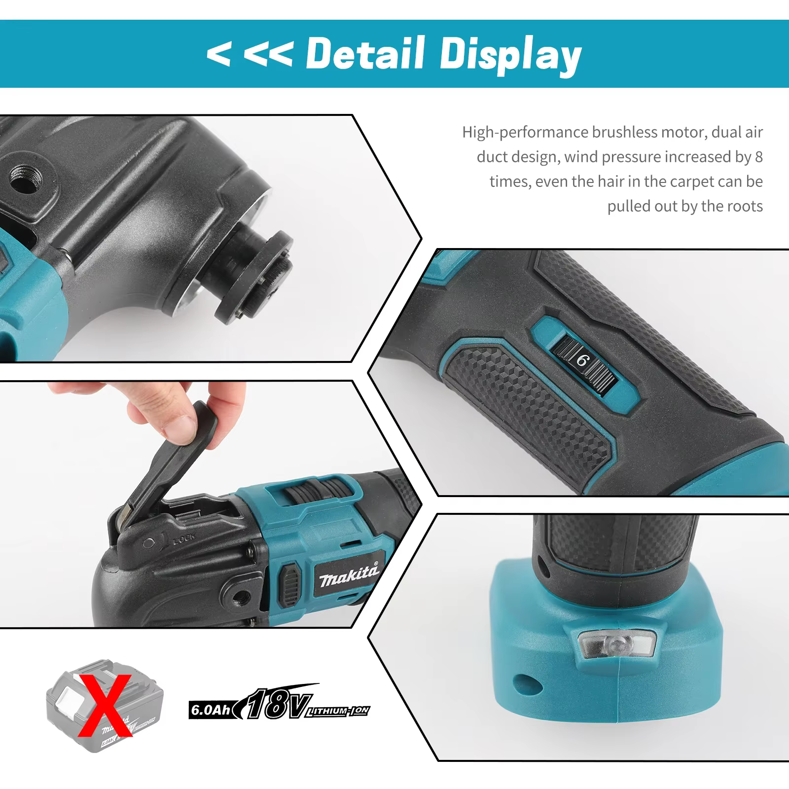 Outil oscillant sans fil Makita 18V sans balais