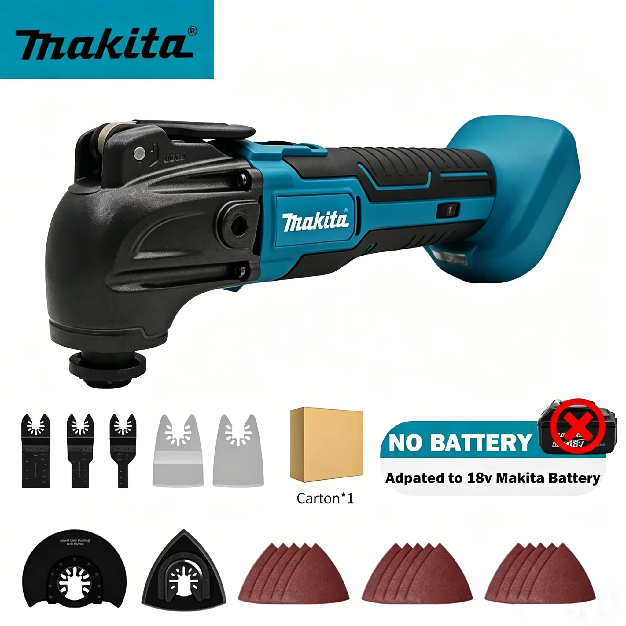 Outil multifonctionnel oscillant sans fil Makita 18V DTM51 à dégagement rapide