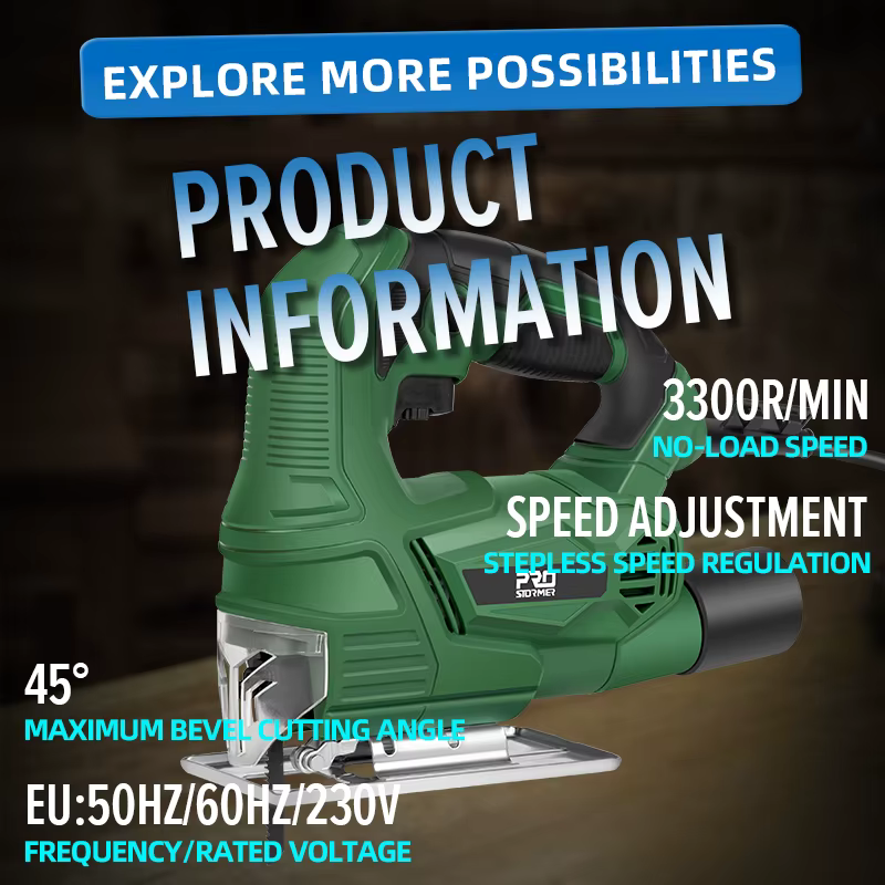 Scie sauteuse électrique 500W à vitesse Variable 220 V pour le travail du bois