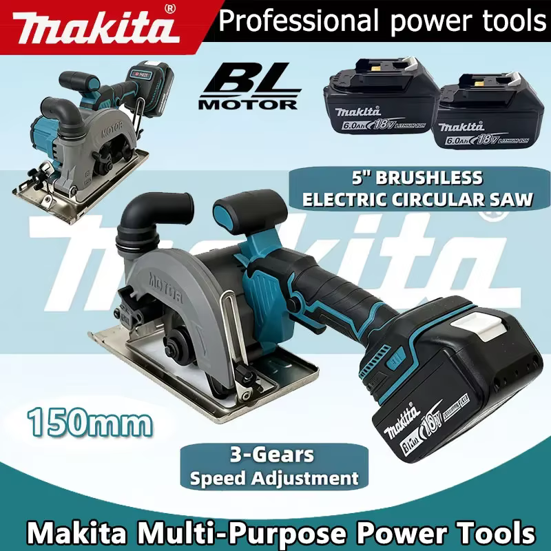 Scie circulaire électrique sans fil Makita 150 mm à moteur externe