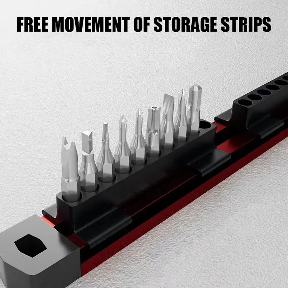 Tournevis magnétique porte-embout organisateur 40 fentes gestionnaire d'outils mallette de rangement pour électricien projets de bricolage cadeaux atelier Garage