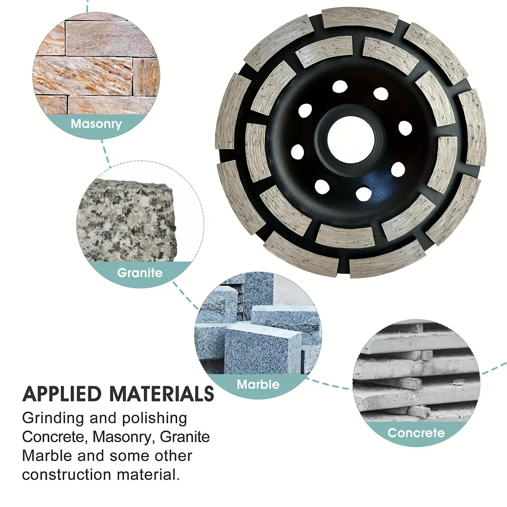 Meules diamantées turbo de 100/125 mm pour béton