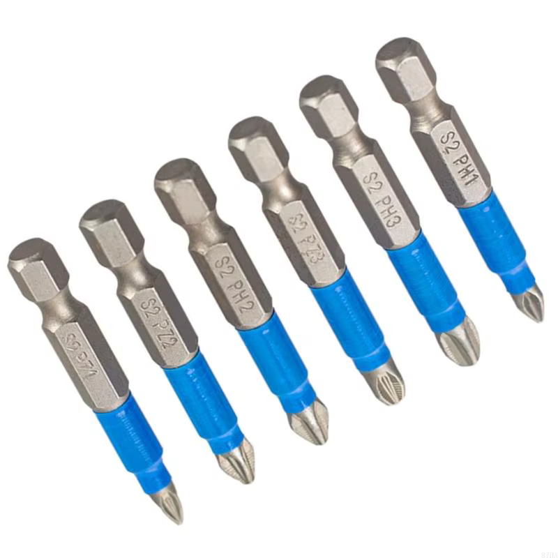 Bit d'impact magnétique Bit tournevis long Antislip Set Shank Crossed Impact Driver Bit for Power Drilling 87 Ha