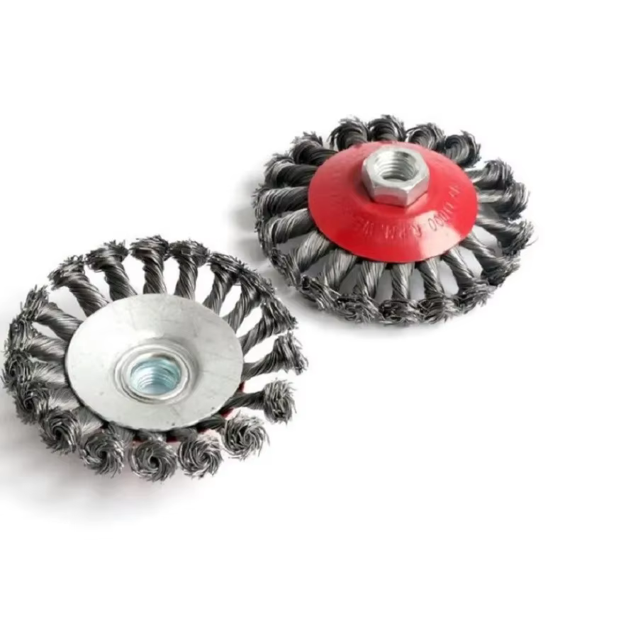 Brosse métallique en acier pour meuleuse