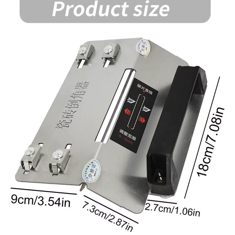 Système guidage meuleuse d polyvalent pour coupe en biseau à 45 degrés sur les carreaux