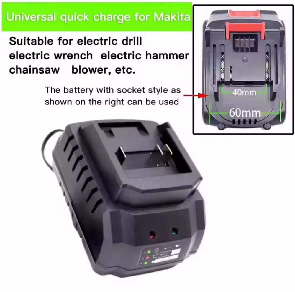 Chargeur pour batterie au Lithium modèle Makita 18V 21V