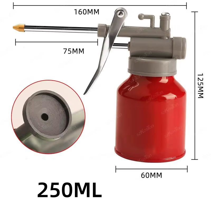 250ml huile peut bec pompe à pouce huileur huile peut Pot huile de lubrification haute pression buse pompe huileur graisse pour outils de réparation de voiture