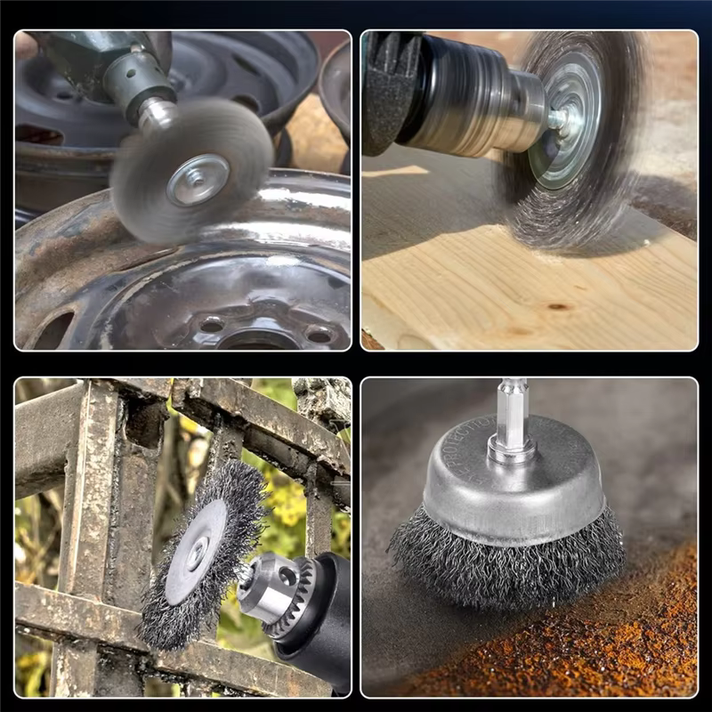 Brosse métallique pour perceuse BSEVB-10 pièces