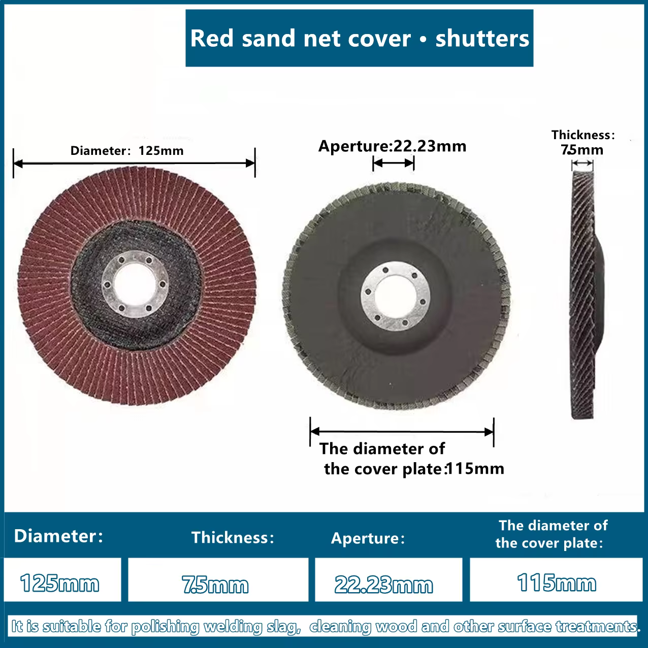 Disques de ponçage à lamelles de 115mm