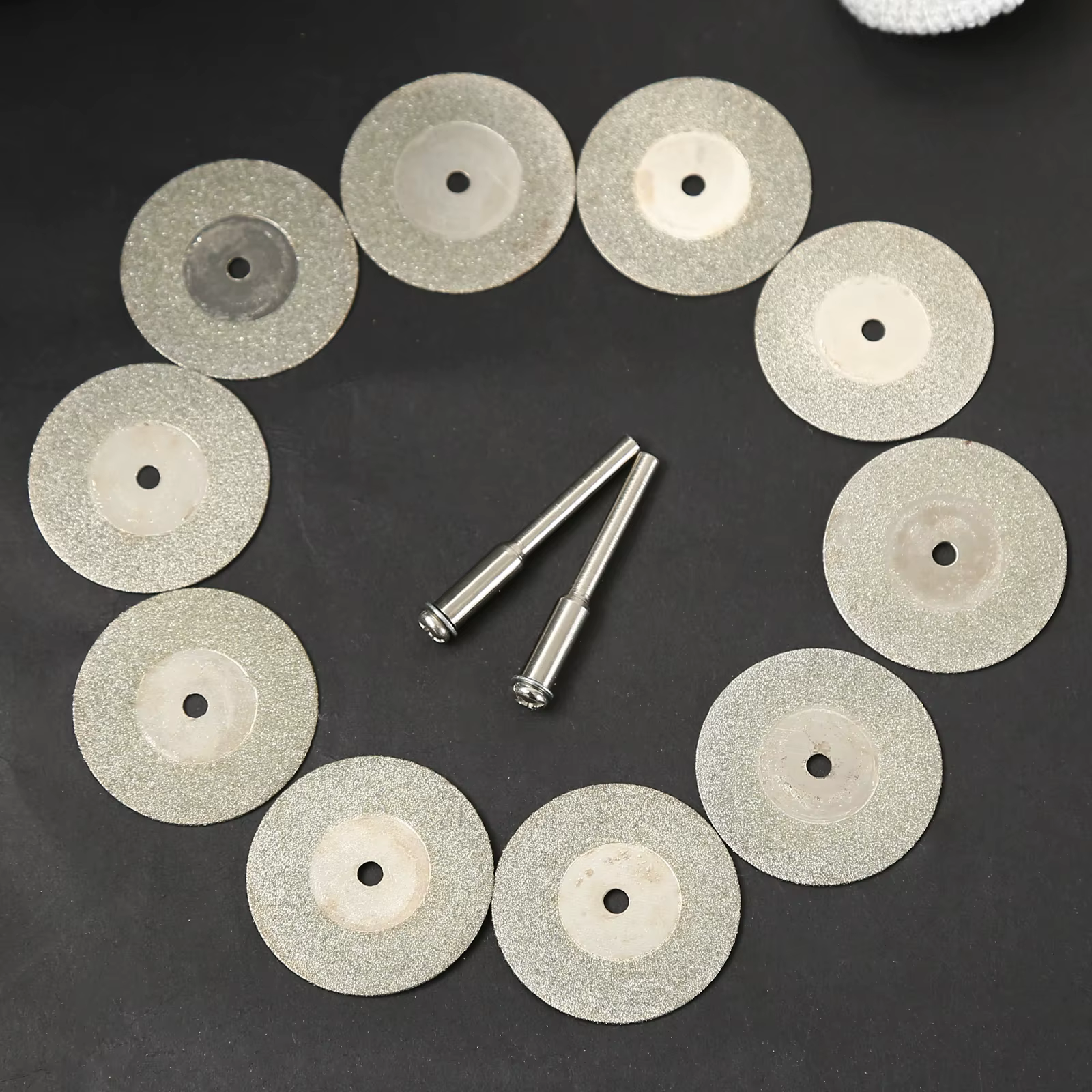 10 pièces/ensemble disques de coupe 30mm + 2 arbre d'arbre lame