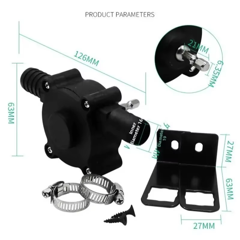 Pompe à eau électrique portable auto-amorçante pour transfert de liquides (huile, eau) pour maison, jardin et extérieur
