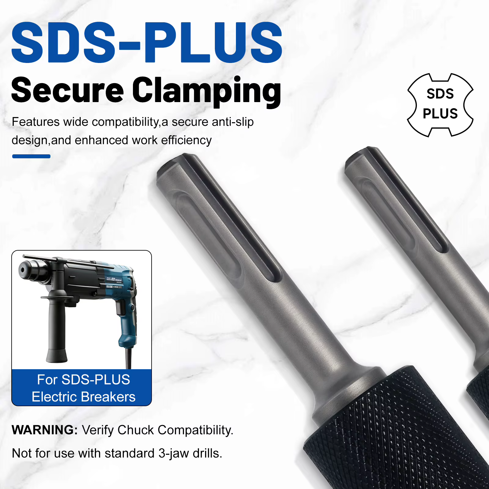 Foret à percussion SDS-Plus avec arrêt de profondeur amovible