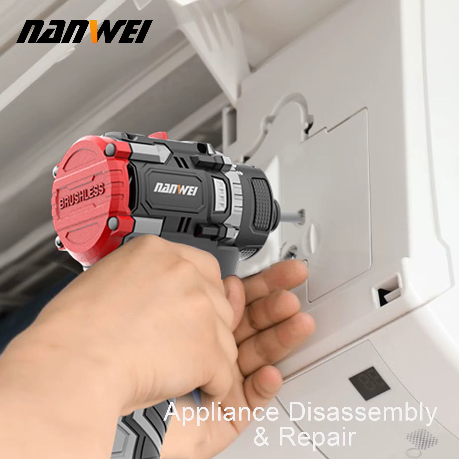 NANWEI 16.8V Lithium-ion perceuse sans fil portable universel sans brosse Double vitesse pilote tournevis sans fil