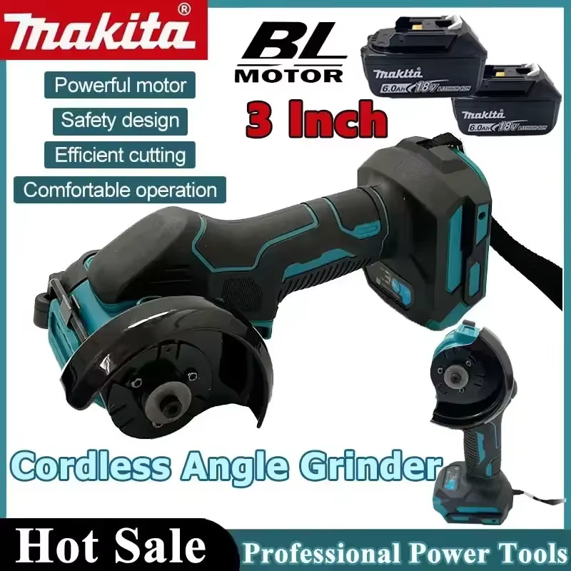 Meuleuse d'angle sans fil Makita 3 pouces, outil de découpe électrique sans fil 3 pouces, scie circulaire, outil électrique
