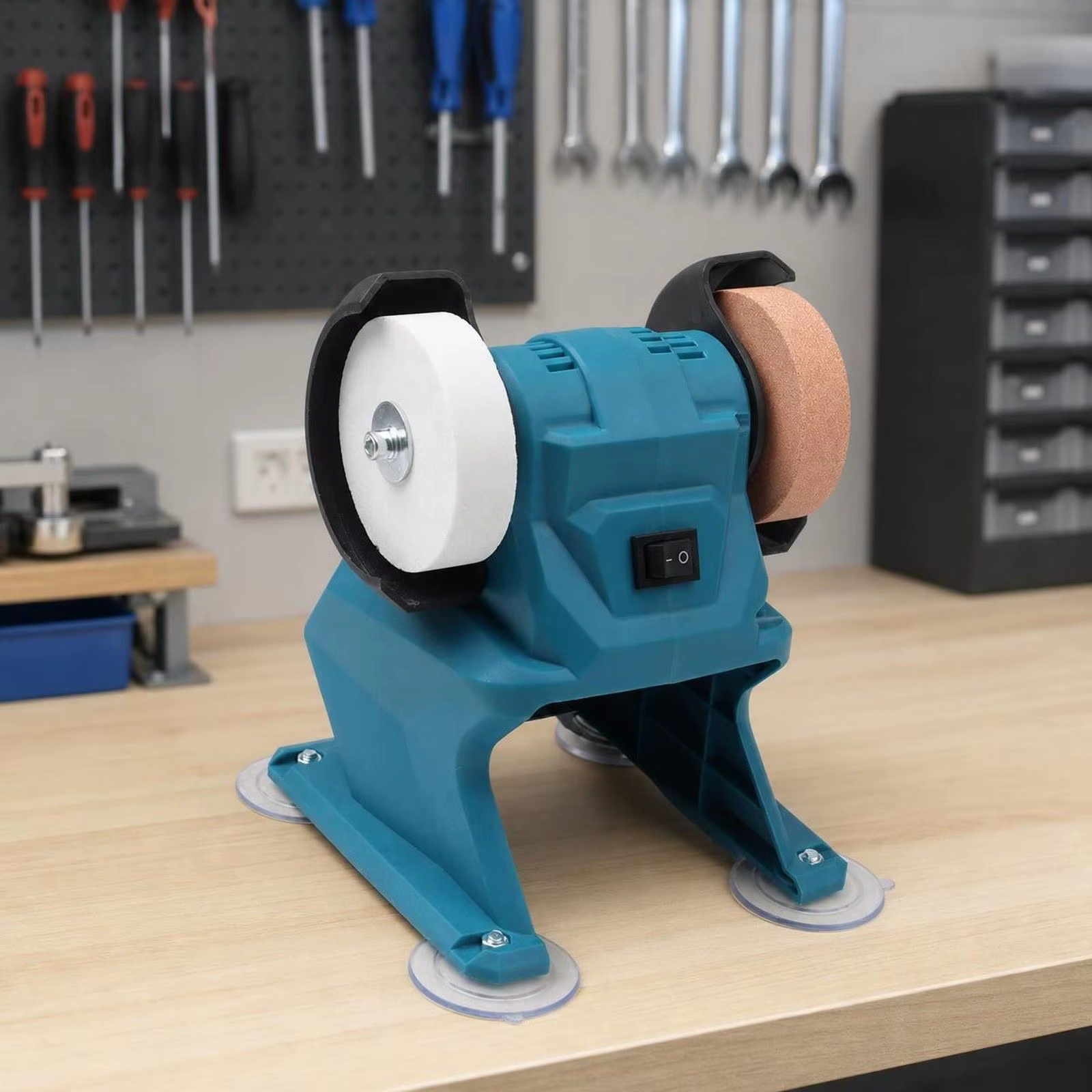 Mini-meuleuse de banc avec ventouse