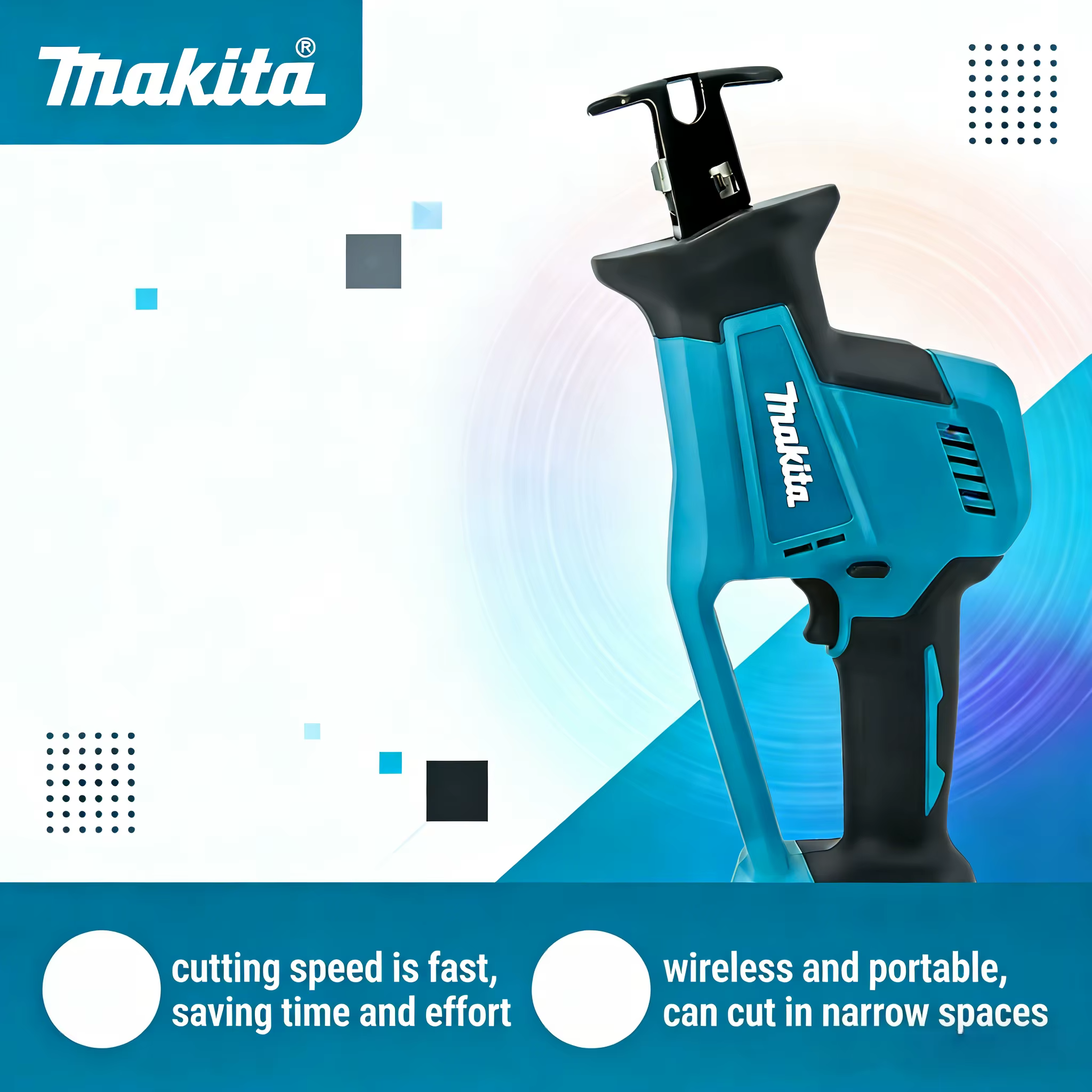 Scie alternative sans fil Makita DJR189 18V