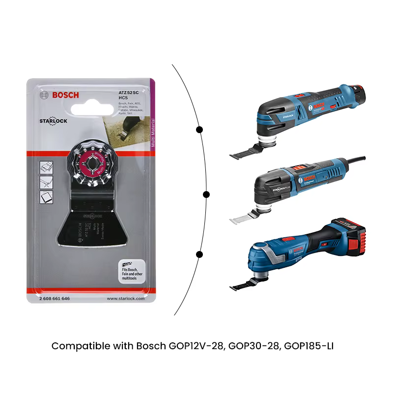 Bosch Starlock grattoir professionnel lames de scie oscillantes ATZ 52 SC résidus durcis lame