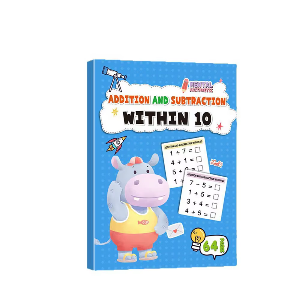 1 livre d'exercices d'arithmétique d'addition et de soustraction pour enfants, calcul rapide, formation en mathématiques, livres d'arithmétique 10-100