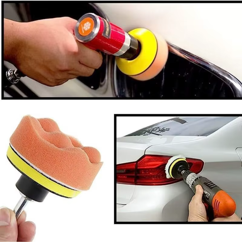 11 pièces 3/5/7 pouces tampons de polissage forets de voiture éponge laine
