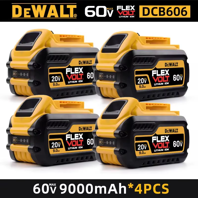 Batterie d'origine DeWALT 20V/60V 6Ah 9Ah MAX FlexVolt pour outil électrique DCB606 DCB205 DCB206 DCB209 DCB182