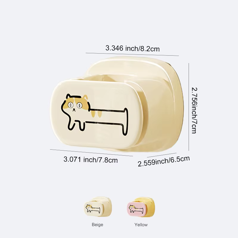 Support mural universel détachable UFORU pour balai et serpillière – Organisateur mignon pour outils de nettoyage de salle de bain