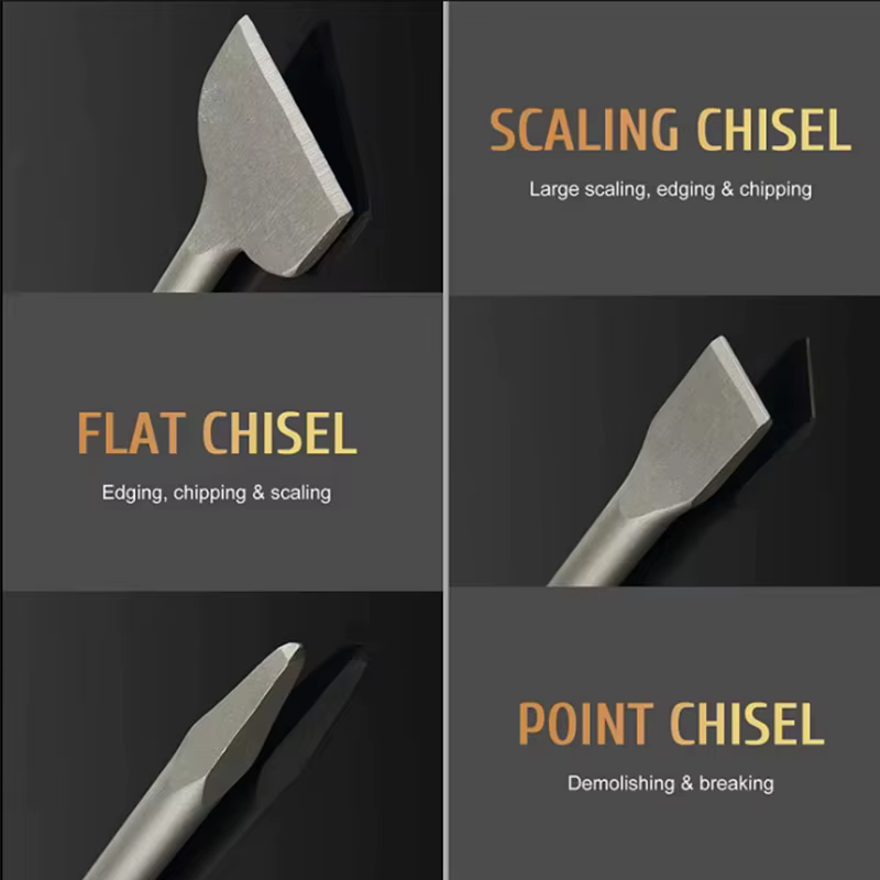 Ciseaux à pointe plate SDS PLUS pour marteau électrique