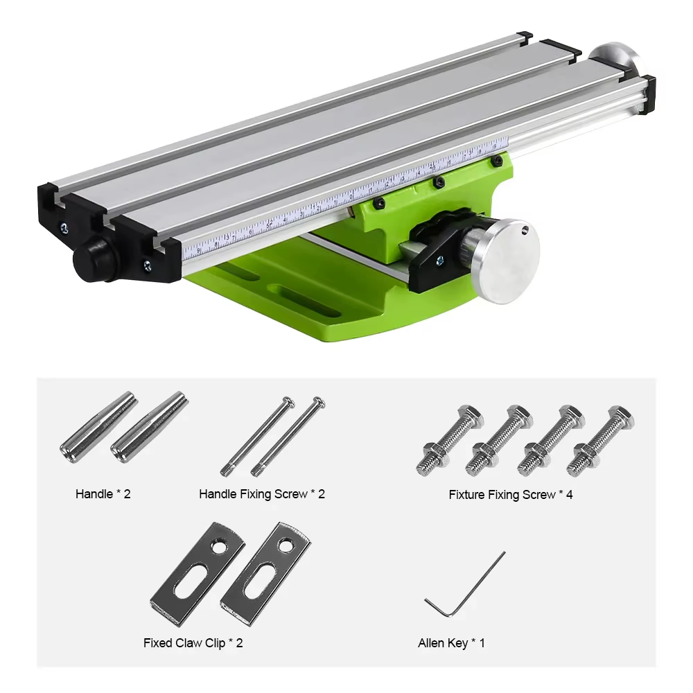 Table à glissière croisée multifonctionnelle de haute précision – Plateau de travail réglable X-Y pour perceuse d'établi