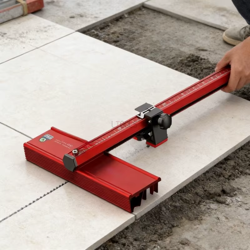 Outil de découpe de carreaux en forme de T avec poulie