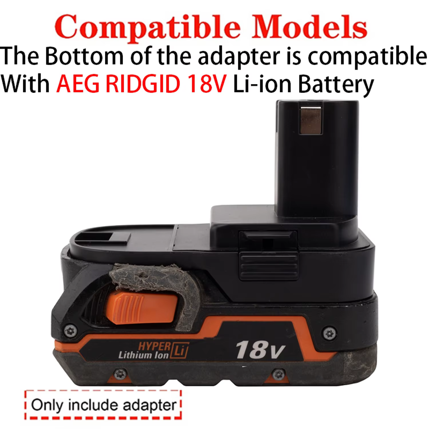 Adaptateur de batterie pour outil Ryobi 18V ONE+ Li-ion vers AEG RIDGID 18V