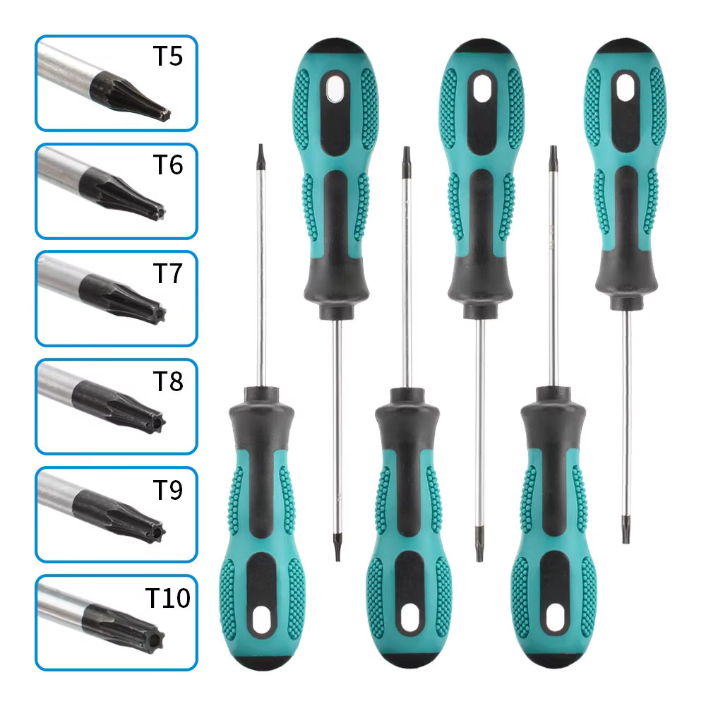 Tournevis Torx magnétique de précision T5 T6 T7 T8 T9 T10 T15 T20 T25 T27 T30 Kit d'outils manuels de réparation de