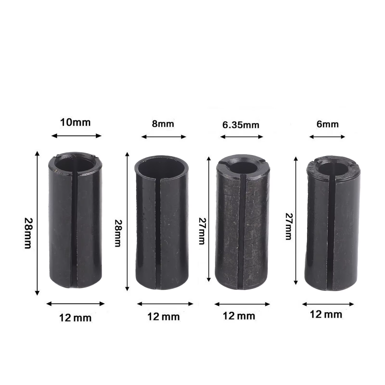 Adaptateur de fraise à queue de perceuse CNC 4 pièces