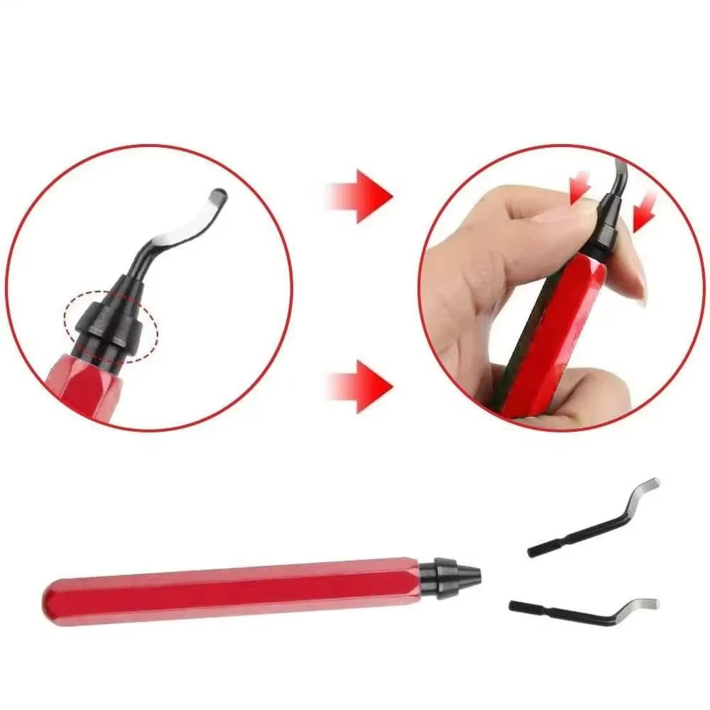 Coupe-burrs métalliques multi-usages robustes 360 ° Outil d'ébavurage