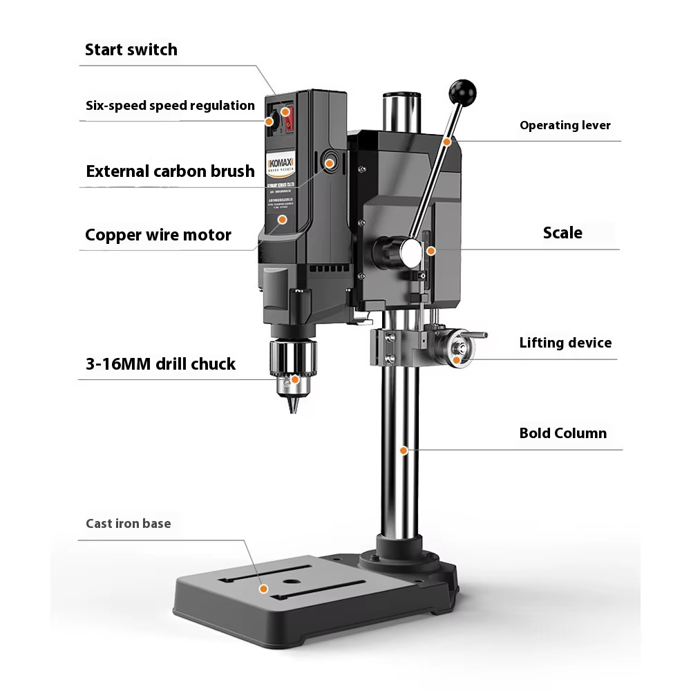 Perceuse d'établi multifonctionnelle 1050W