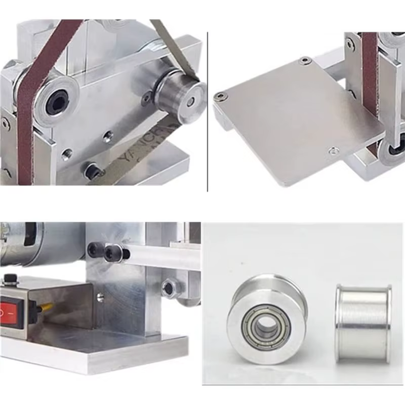 Mini ponceuse à bande A69EDIY avec 10 bandes abrasives, affûteur de couteaux Knifeapex, ponceuse à bande, prise US
