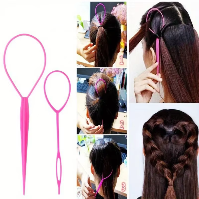 Ensemble d'outils pour boucles de cheveux, 2 pièces, tresse française, peigne à queue de Rat, 1 pièce, bandes élastiques en caoutchouc, dissolvant de coupe, 4/5 pièces/ensemble