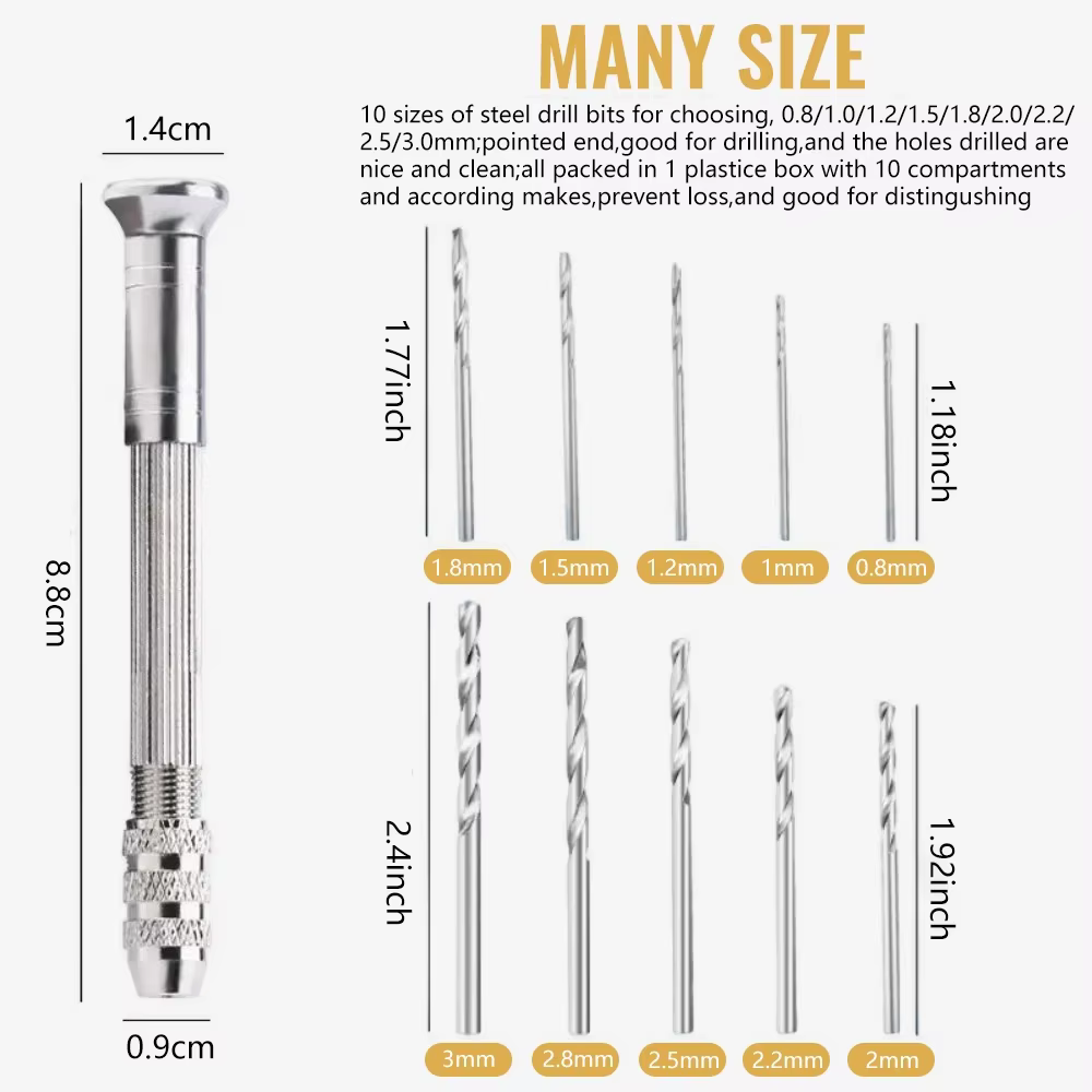 Mini perceuse à main en alliage d'aluminium